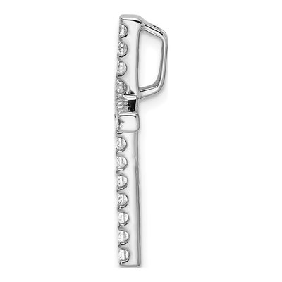 10K White Gold 1/2 ct tw Lab-Grown Diamond Cross Slide Pendant – view 2