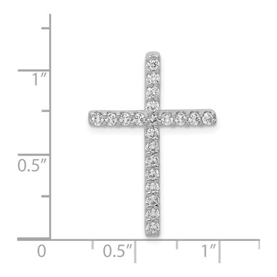14K White Gold 1/2 ct tw Diamond Cross Slide Pendant – view 5