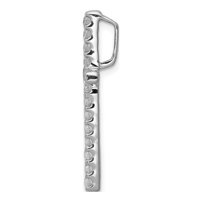14K White Gold 1/2 ct tw Lab-Grown Diamond Cross Slide Pendant – view 3