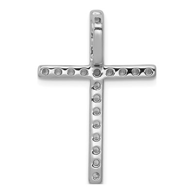 14K White Gold 1/2 ct tw Lab-Grown Diamond Cross Slide Pendant – view 4