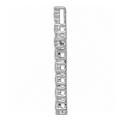 14K White Gold 1/2 ct tw Diamond Latin Cross Slide Pendant – view 3