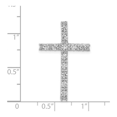 14K White Gold 3/4 ct tw Diamond Latin Cross Slide Pendant – view 5
