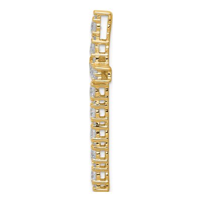 14K Yellow Gold 1 ct tw Lab-Grown Diamond Cross Slide Pendant – view 3