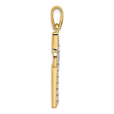 14K Yellow Gold 1/2 ct tw Diamond Cross Pendant – view 2