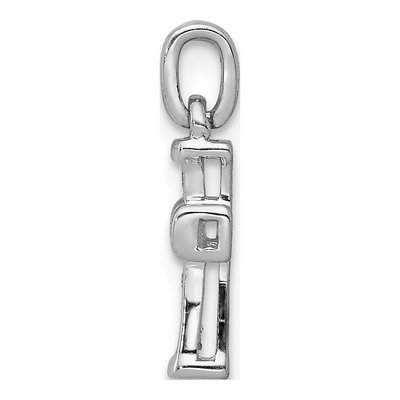14K White Gold 1/20 ct tw Diamond Latin Cross Pendant – view 3