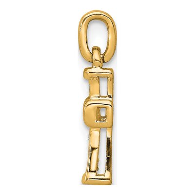 14K Yellow Gold 1/20 ct tw Diamond Latin Cross Pendant – view 3