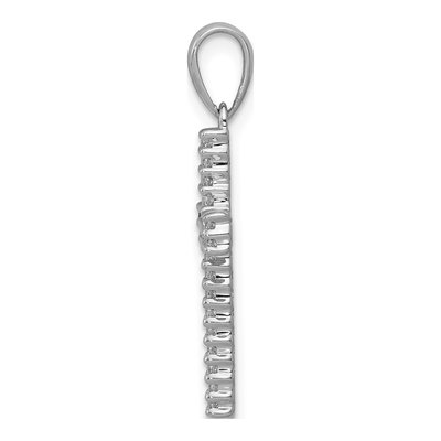 14K White Gold 1/4 ct tw Diamond Cross Pendant – view 3