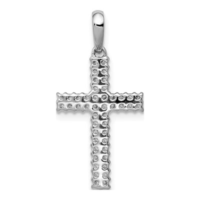 14K White Gold 1/4 ct tw Diamond Cross Pendant – view 4