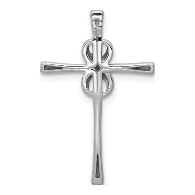14K White Gold Diamond Infinity Cross Slide Pendant – view 4