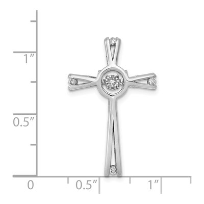 14K White Gold 1/15 ct tw Diamond Cross Slide Pendant – view 5