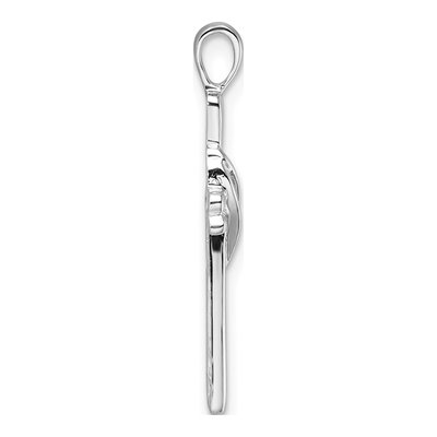 10K White Gold Diamond Cross Pendant Mounting – view 3