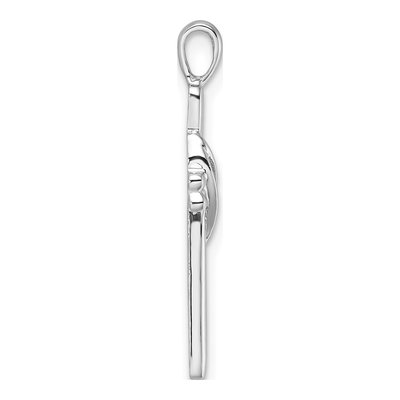 14K White Gold Cross for Side Pendant Mounting – view 3