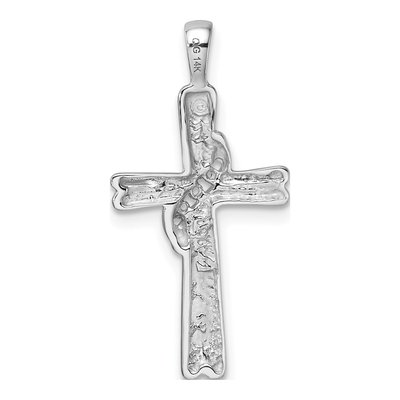 14K White Gold Cross for Side Pendant Mounting – view 4