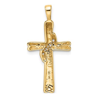 14K Yellow Gold Cross Pendant Mounting – view 4