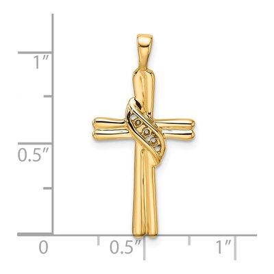 14K Yellow Gold Cross Pendant Mounting – view 5
