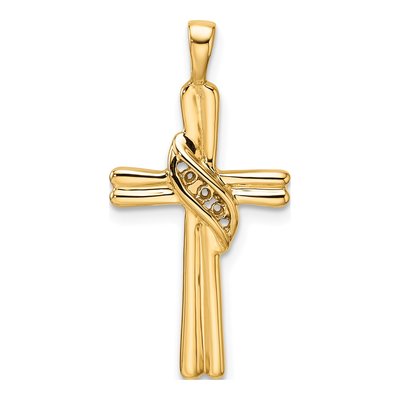 14K Yellow Gold Cross Pendant Mounting