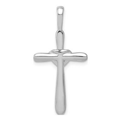 14K White Gold 1/10 ct tw Diamond Cross Heart Pendant – view 4