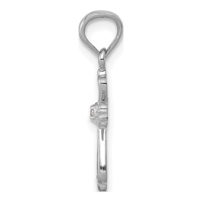 14K White Gold Diamond Cross Pendant – view 3