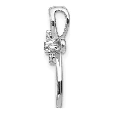 14K White Gold 1/10 ct tw Diamond Cross Slide Pendant – view 3