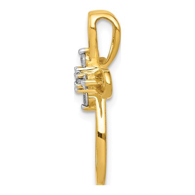 14K Yellow Gold 1/5 ct tw Diamond Cross Slide Pendant – view 2