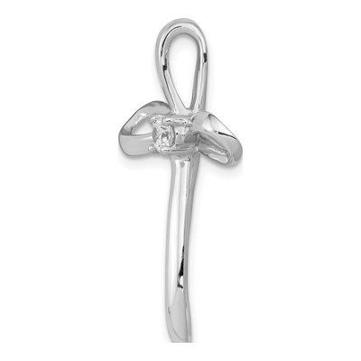 10K White Gold 1/6 ct tw Diamond Cross Slide Pendant – view 2