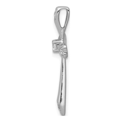 14K White Gold 1/10 ct tw Diamond Cross Slide Pendant – view 3