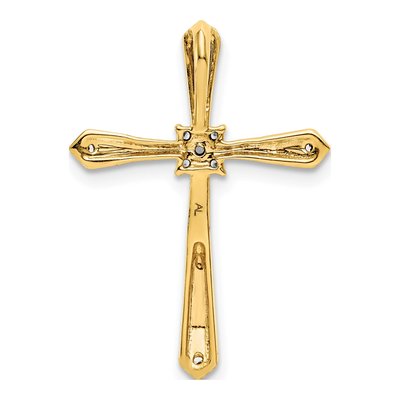 10K Yellow Gold 1/20 ct tw Diamond Cross Slide Pendant – view 3