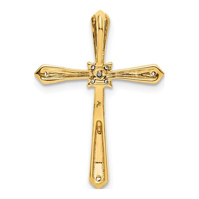 14K Yellow Gold 1/20 ct tw Diamond Cross Slide Pendant – view 4