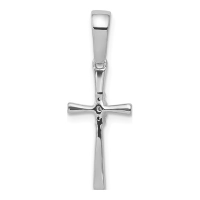 10K White Gold Diamond Cross Pendant – view 4