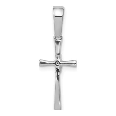 14K White Gold Diamond Cross Pendant – view 4