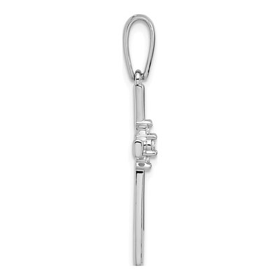 14K White Gold 1/15 ct tw Diamond Cross Pendant – view 2
