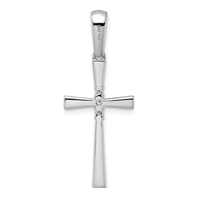 14K White Gold 1/15 ct tw Diamond Cross Pendant – view 3