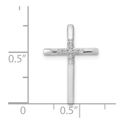 14K White Gold Diamond Cross Slide Pendant – view 5