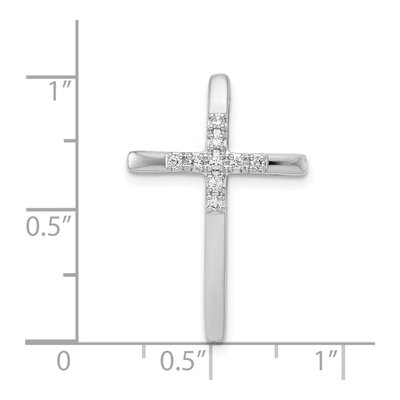 14K White Gold 1/10 ct tw Diamond Cross Slide Pendant – view 5