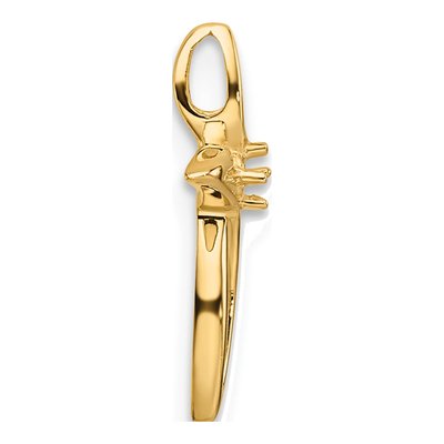 10K Yellow Gold Cross Pendant Mounting – view 3