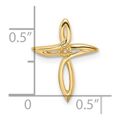 10K Yellow Gold Cross Pendant Mounting – view 5