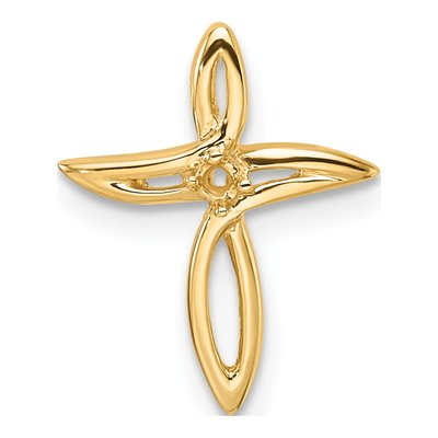10K Yellow Gold Cross Pendant Mounting