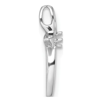 14K White Gold Cross Pendant Mounting – view 3