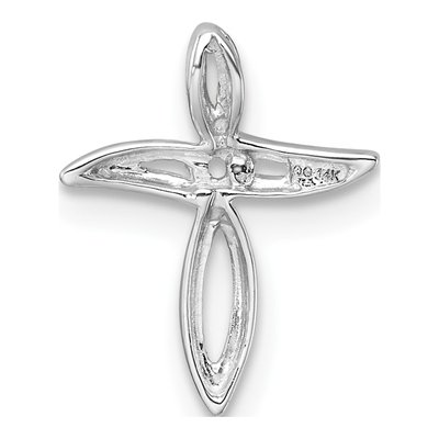 14K White Gold Cross Pendant Mounting – view 4