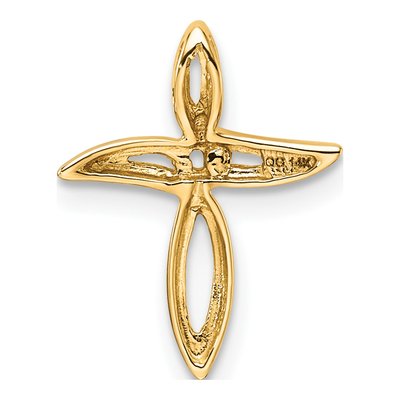 14K Yellow Gold Diamond Cross Pendant Mounting – view 4