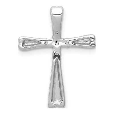 10K White Gold 1/6 ct tw Diamond Cross Slide Pendant – view 3