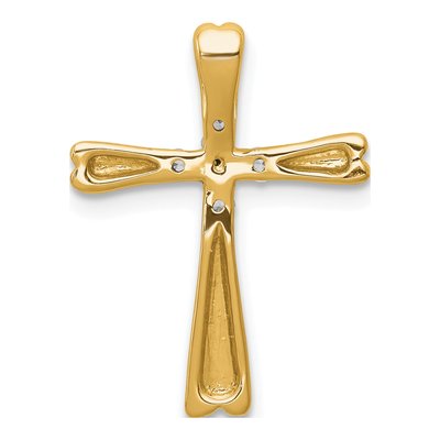 10K Yellow Gold 1/6 ct tw Diamond Cross Slide Pendant – view 4