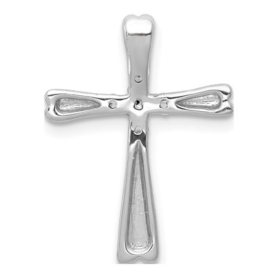 14K White Gold 1/6 ct tw Diamond Cross Slide Pendant – view 4