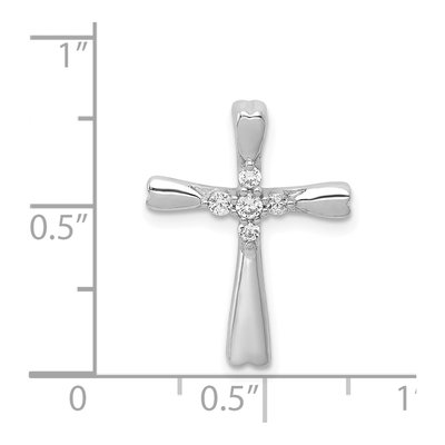 14K White Gold 1/6 ct tw Diamond Cross Slide Pendant – view 5