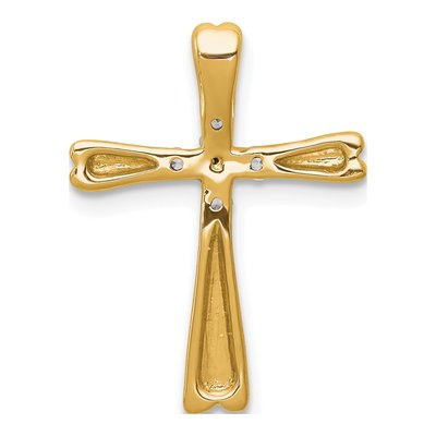 14K Yellow Gold 1/6 ct tw Diamond Cross Slide Pendant – view 5