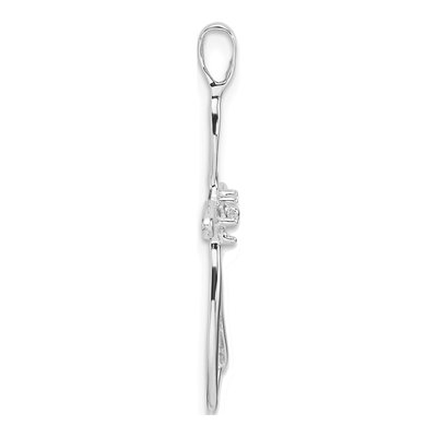 14K White Gold Cross Pendant Mounting – view 3