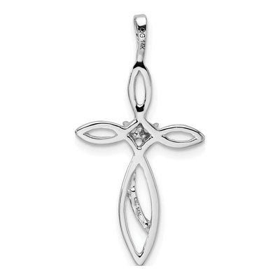14K White Gold Cross Pendant Mounting – view 5