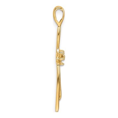 14K Yellow Gold Cross Pendant Mounting – view 3
