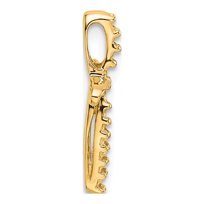 14K Yellow Gold Cross Slide Pendant Mounting – view 3