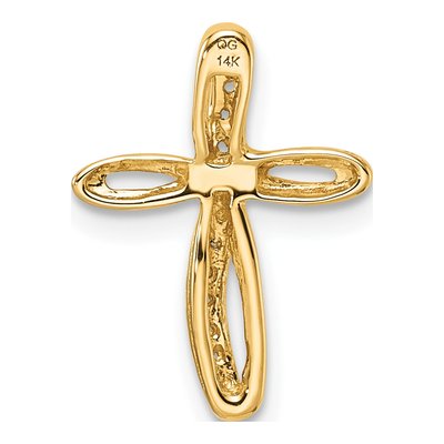 14K Yellow Gold Cross Slide Pendant Mounting – view 4